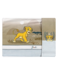 Set lenzuola carrozzina neonato Simba Disney in cotone con stampa Il Re Leone