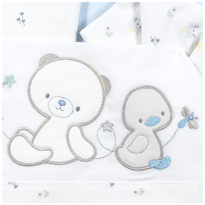 Newborn pram sheets soft cotton teddy bear design Bruco Bruco