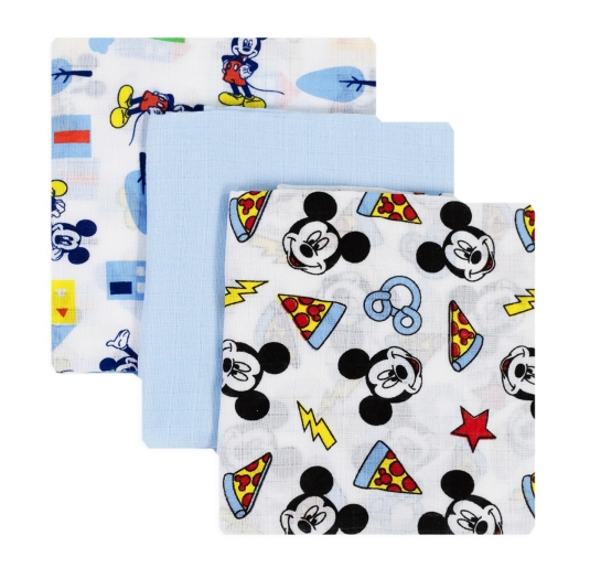 Set of 3 Cotton Muslin Mickey Mouse - WX6103C - Disney