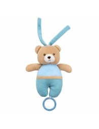 Blue baby chenille music box with relaxing melody for crib