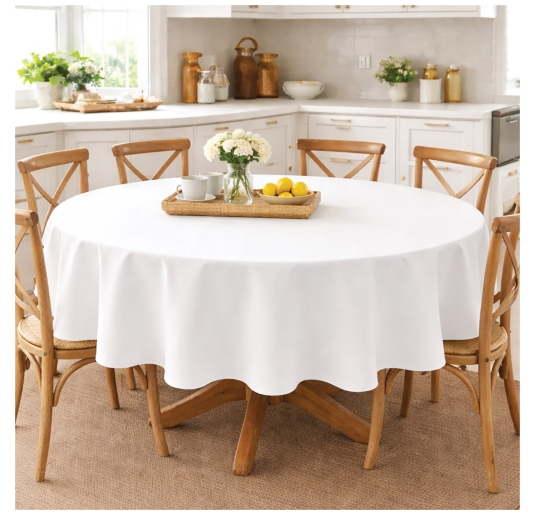 Round Tablecloth 180x180 cm – Solid Color – Corredo Italiano 2
