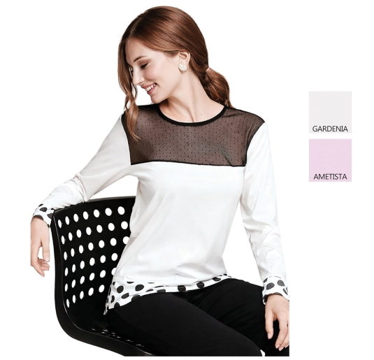 Pigiama in puro cotone con pizzo Character art. P1061