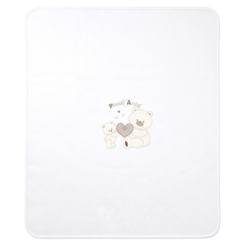 Baby cotton blanket diamond pattern with finished edges