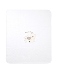 Baby cotton blanket diamond pattern with finished edges