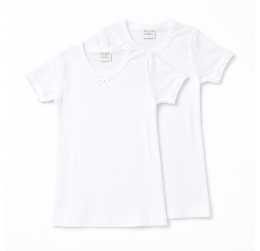 2-Pack Girls' Cotton Undershirts - Q5292/02 - Baby Vip