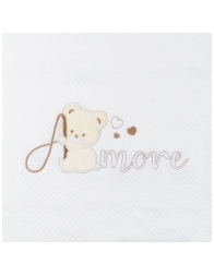 Copertina in cotone rombino per culletta e carrozzina - CR322 - Melanie