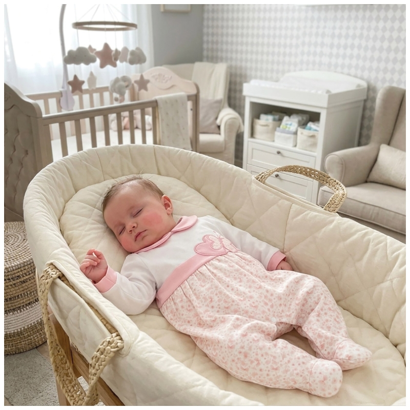 Cotton baby sleepsuit with butterfly - LJ2181R - Les Jolies