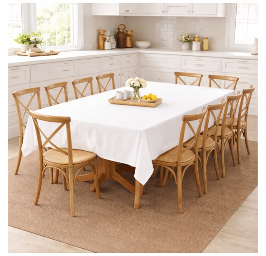 Plain Dyed Pure Cotton Tablecloth by Corredo Italiano® –...