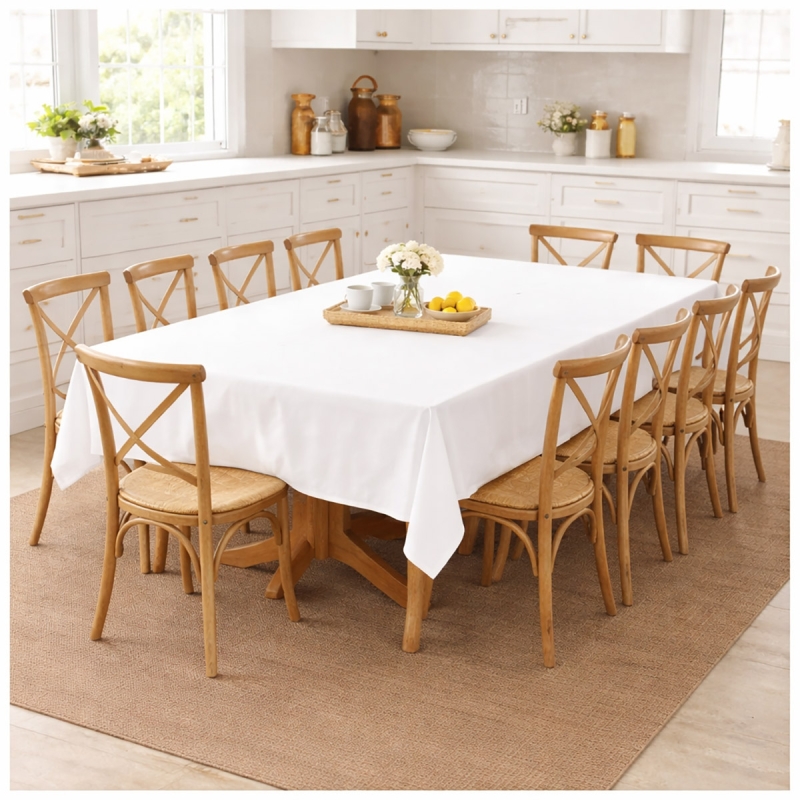 Plain Dyed Pure Cotton Tablecloth by...