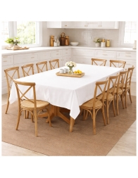 Plain Dyed Pure Cotton Tablecloth by Corredo Italiano® – Various Sizes