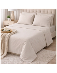 Monocolore - set lenzuola cotone Corredo Italiano® - Beige