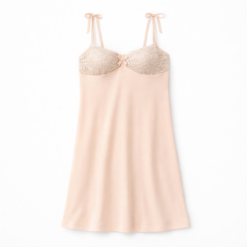 Parisienne con spalline e con pizzo -...