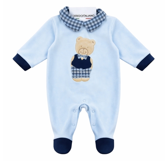 Newborn chenille romper - NG211027AZ - Nazareno Gabrielli