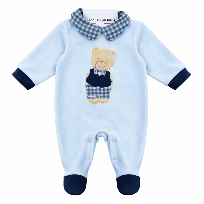 Newborn chenille romper - NG211027AZ - Nazareno Gabrielli