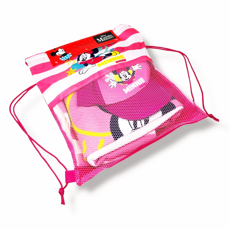 Set telo mare Minnie completo con sacca e cappellino per spiaggia