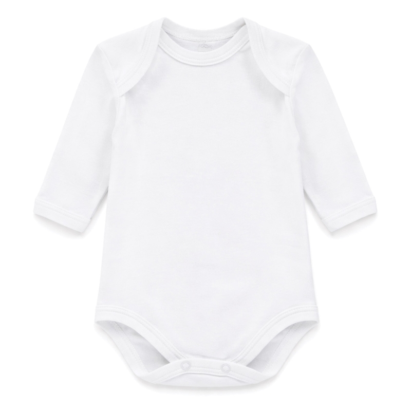 Newborn warm cotton bodysuit white long sleeve brushed