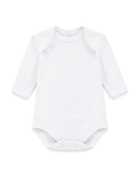 Newborn warm cotton bodysuit white long sleeve brushed
