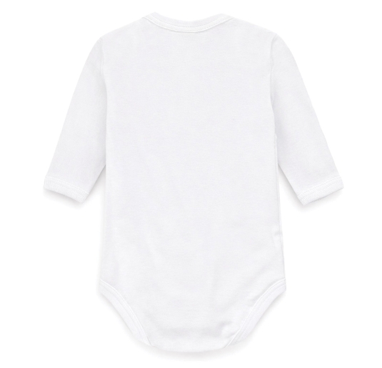 Body neonato caldo cotone felpato bianco manica lunga 2