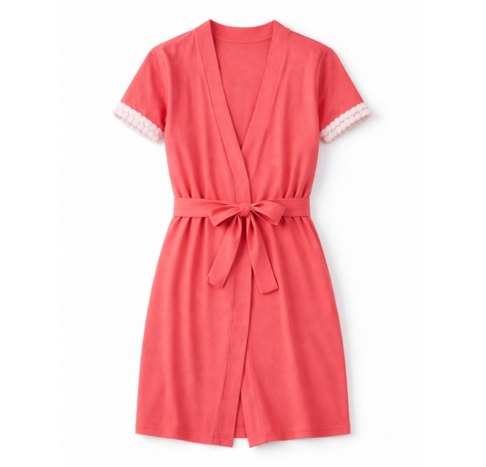 Women’s short-sleeve cotton robe - Lunatica 2