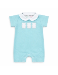 Pagliaccetto Coccode' in cotone jersey con ricamo Tre Orsetti