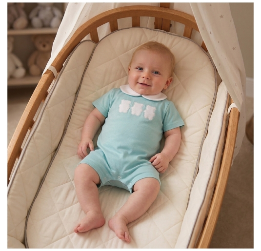 Cotton jersey romper with Three Teddy Bears embroidery -... 2