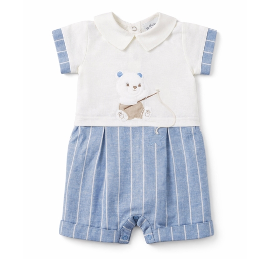 Baby romper in linen and cotton - PA7150 - Le Chicche