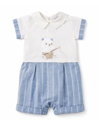 Baby romper in linen and cotton - PA7150 - Le Chicche