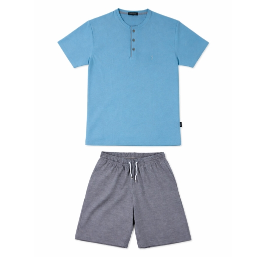 Men’s short cotton pyjamas - Ambizione 1439 - BipBip