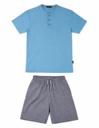 Men’s short cotton pyjamas - Ambizione 1439 - BipBip