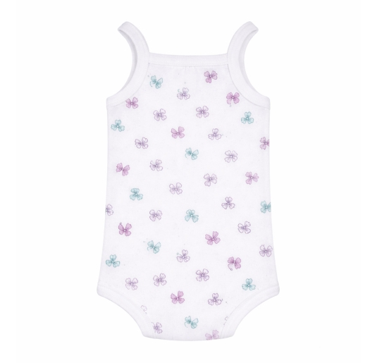 Baby girl cotton bodysuit with thin straps - 0212B -... 2