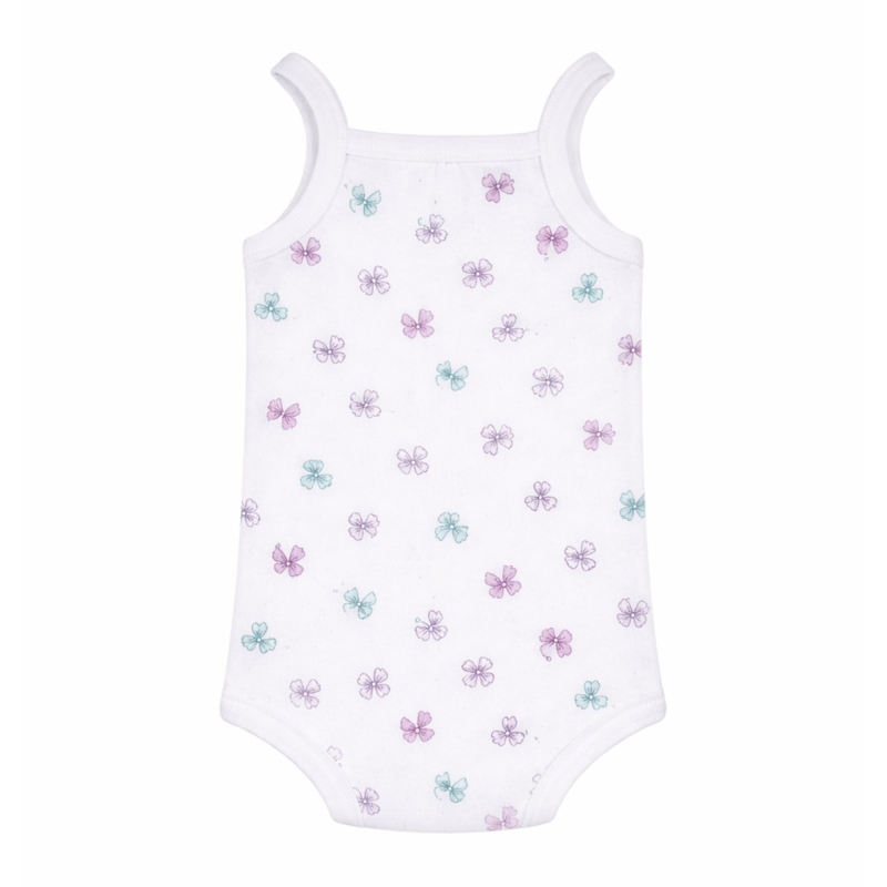 Baby girl cotton bodysuit with thin...