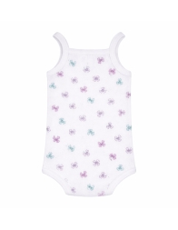 Baby girl cotton bodysuit with thin straps - 0212B - Picotì & Picotà