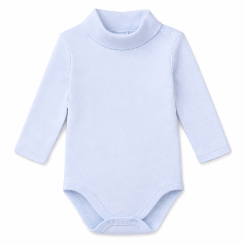 Mock neck bodysuit in warm cotton -...