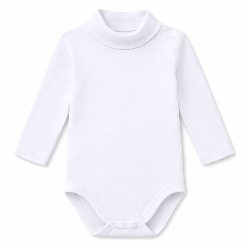 Mock neck bodysuit in warm cotton -...
