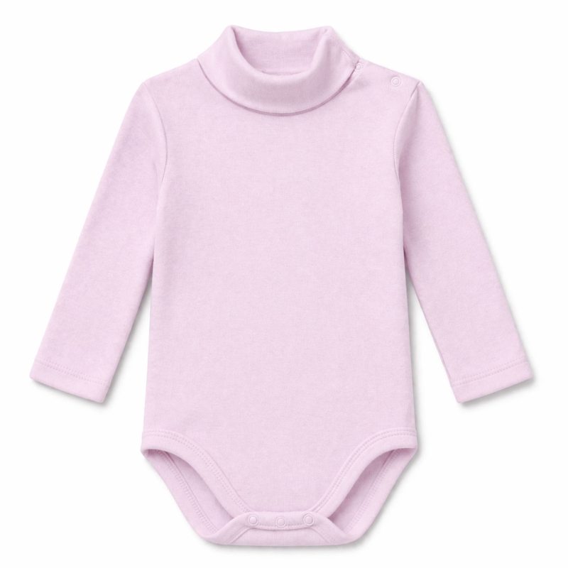 Mock neck bodysuit in warm cotton -...