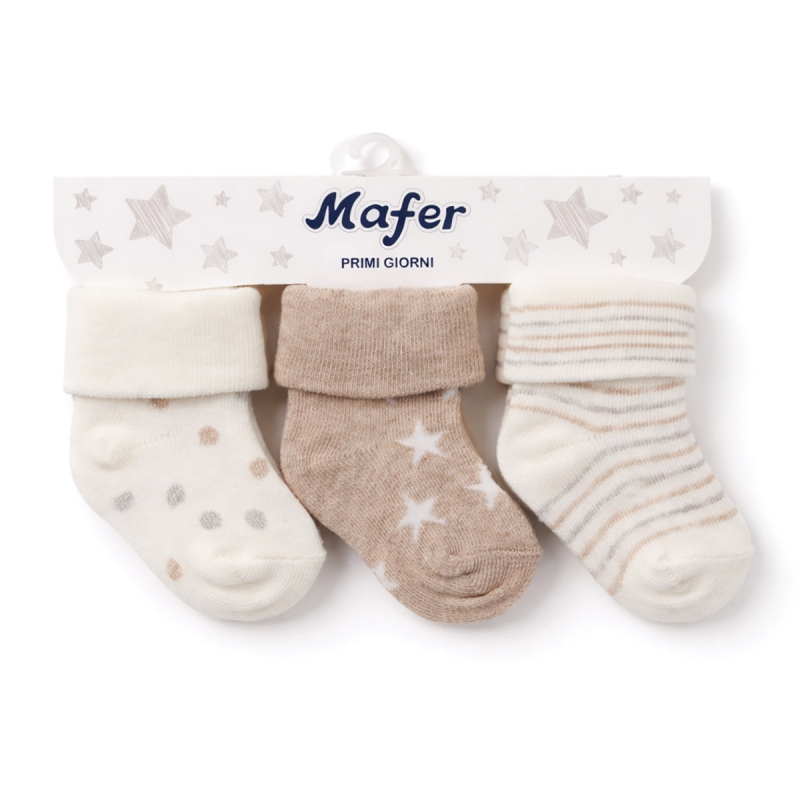 Set di 3 paia calzini cotone neonati...