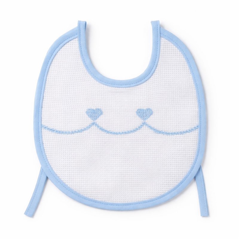 Embroidery baby bib with Aida cloth –...