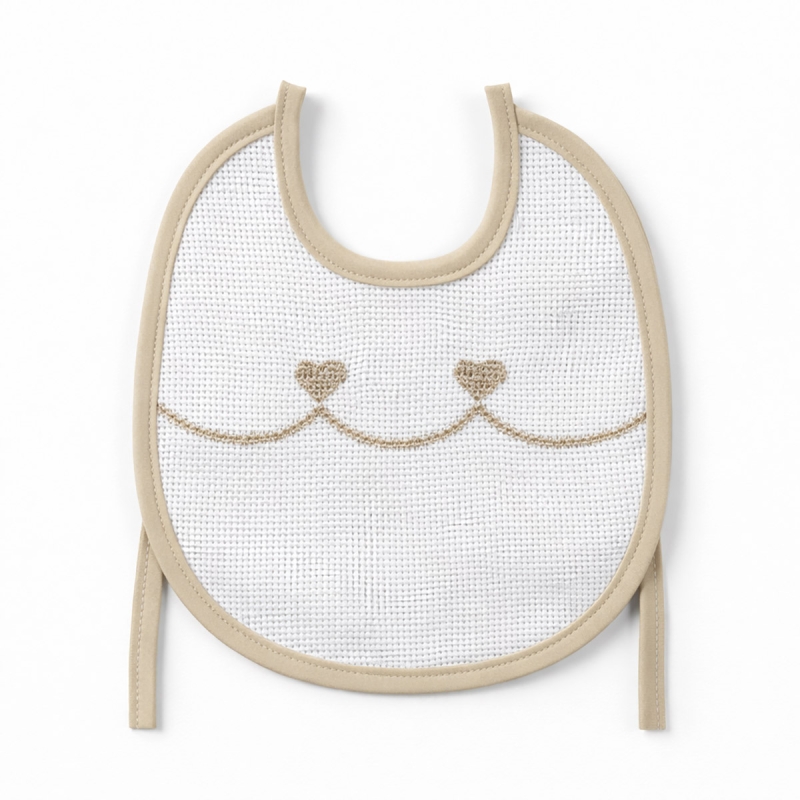 Embroidery baby bib with Aida cloth –...