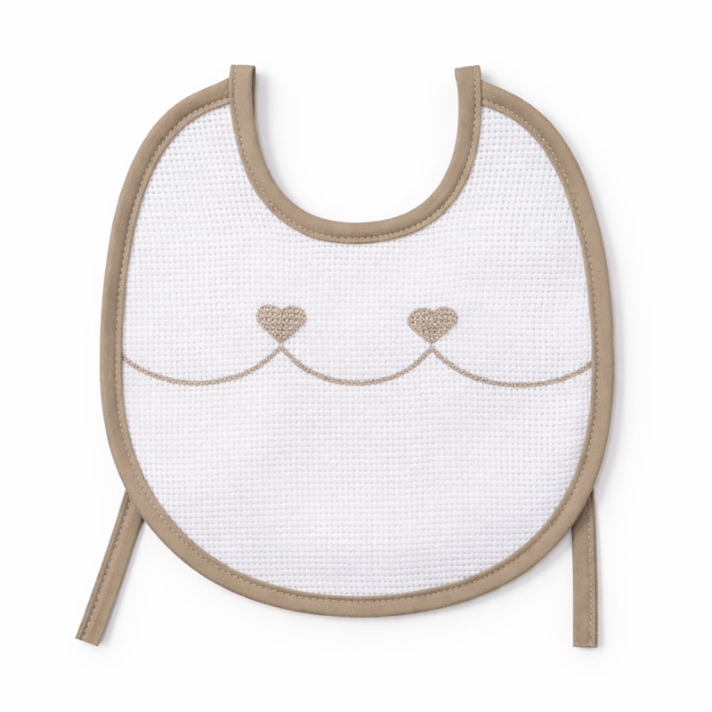 Bavaglino da ricamo con tela aida -...