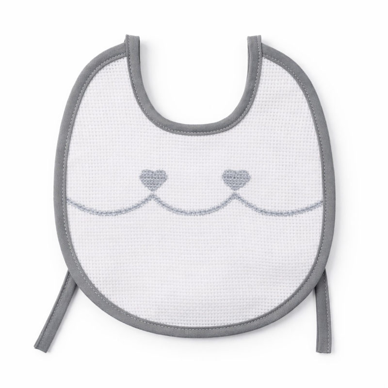 Embroidery baby bib with Aida cloth –...