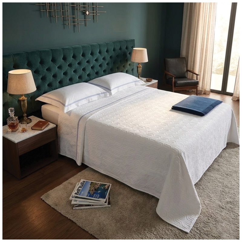 Double bed size Jacquard Bedspread - Dedalo - Maestri Cotonieri
