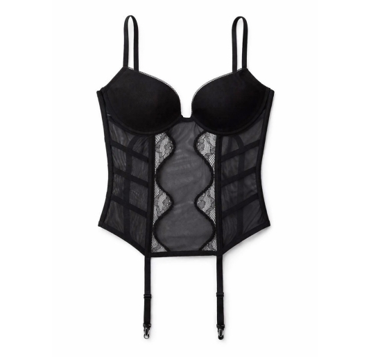 Chantilly lace basque guepiere - Hanyè