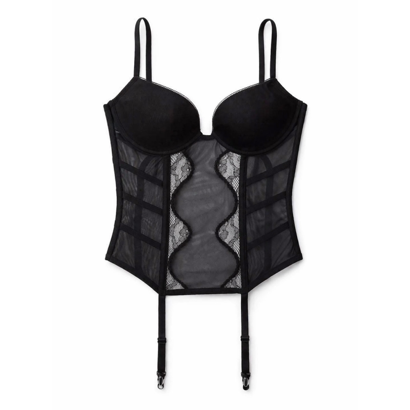 Chantilly lace basque guepiere - Hanyè