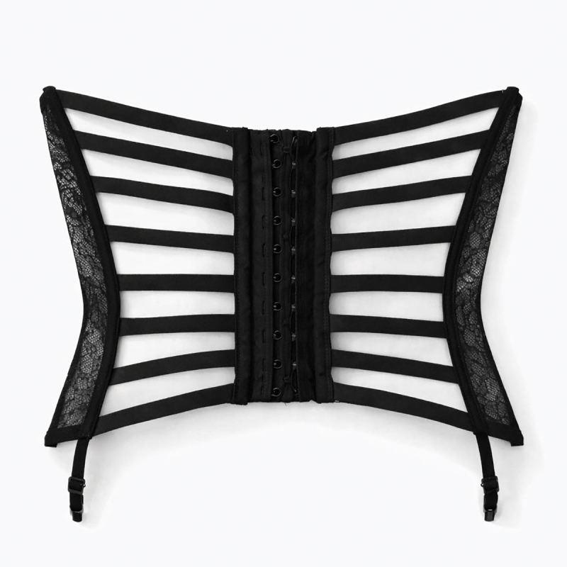 Chantilly lace basque guepiere - Hanyè