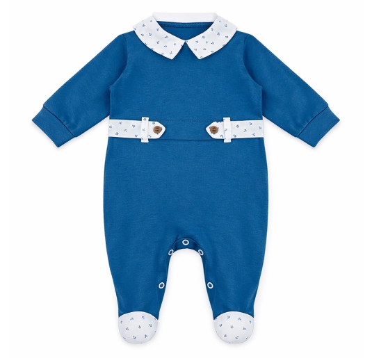 Cotton Jersey Baby Sleepsuit with Snap Buttons - KTU193 -...
