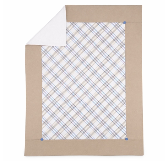 Cotton blanket for cradle and pram with buttons by Le Chicche