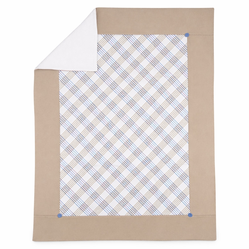 Cotton blanket for cradle and pram with buttons by Le Chicche
