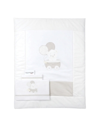 Embroidered Cradle Pram Duvet Set - Teddy Bear