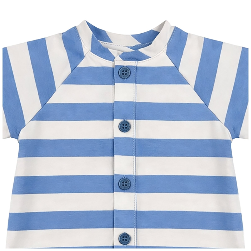 Striped baby romper with front buttons Coccode Firenze