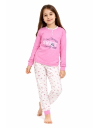 Pigiama lungo bambina in puro cotone - 3831FX - Bip Kids